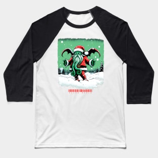 Santa Cthulhu - Necro Merch Baseball T-Shirt